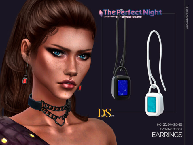 Evening Deco 2 Earrings by DailyStorm at TSR