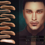 Eyebrows 36 male V1 by RemusSirion at TSR