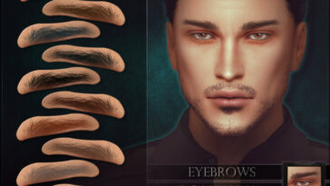 Eyebrows 36 male V1 by RemusSirion at TSR