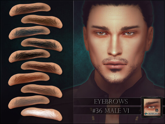 Eyebrows 36 male V1 by RemusSirion at TSR