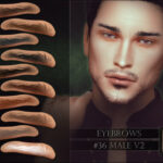 Eyebrows 36 male V2 by RemusSirion at TSR