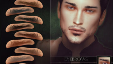 Eyebrows 36 male V2 by RemusSirion at TSR