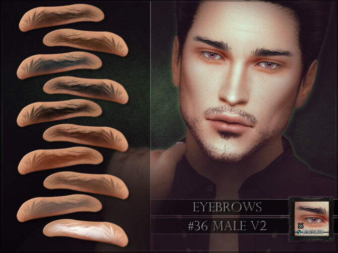 Eyebrows 36 male V2 by RemusSirion at TSR