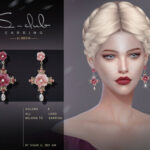 FLOWER EARRINGS 202114 by S-Club LL at TSR