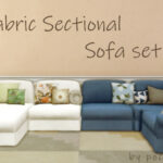 Fabric Sectional Sofa set by Pocci at Garden Breeze Sims 4