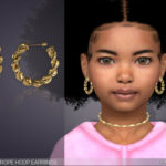 Faceted Rope Hoop Earrings For Kids by feyona at TSR