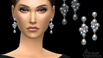 Faux pearl statement drop earrings by NataliS at TSR