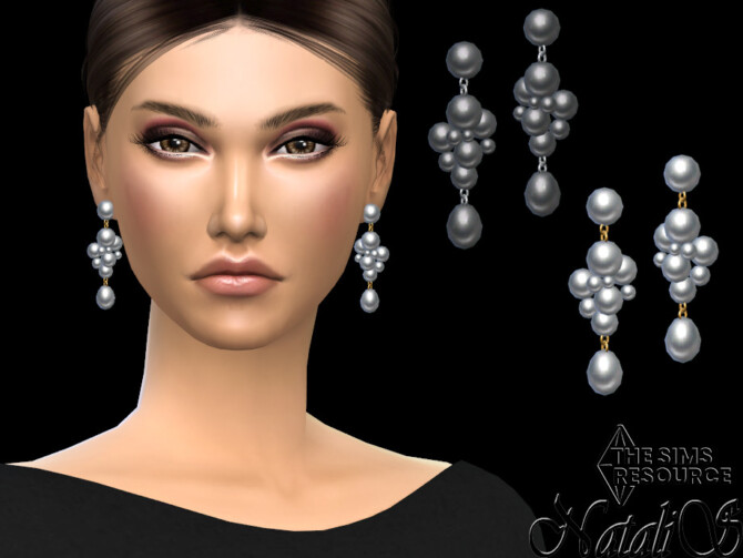 Faux pearl statement drop earrings by NataliS at TSR