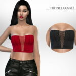 Fishnet Corset by Puresim at TSR