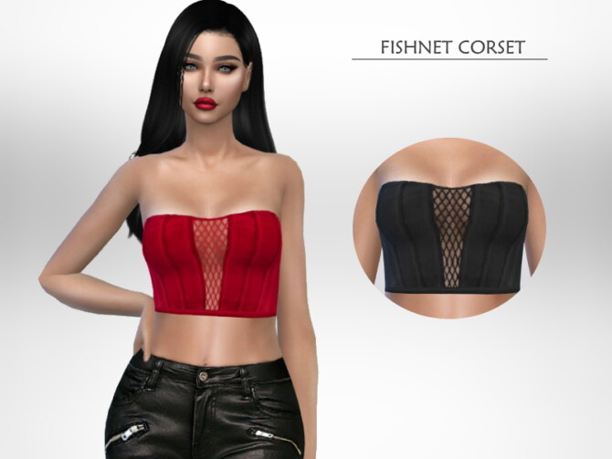 Fishnet Corset by Puresim at TSR