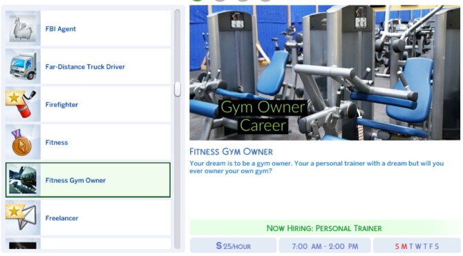 Fitness Gym Owner career by SimsStories13 at Mod The Sims 4