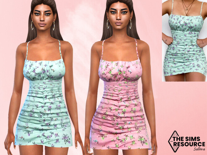 Floral Mini Dresses by Saliwa at TSR