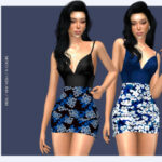 Floral Summer Evening Dress DO115 by D.O.Lilac at TSR