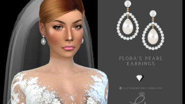 Flora’s Pearl Earrings by Glitterberryfly at TSR