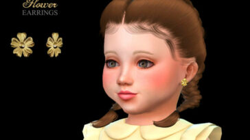 Flower Earrings Toddler by Suzue at TSR