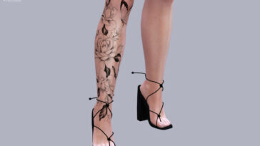 Flower legs N3 Tattoo by ANGISSI at TSR