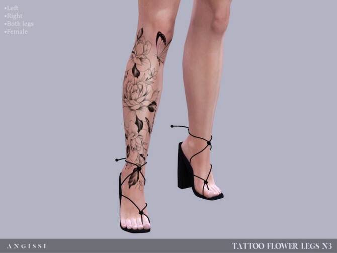 Flower legs N3 Tattoo by ANGISSI at TSR