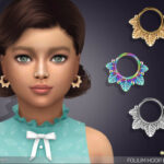 Folium Little Hoop Earrings For Kids by feyona at TSR