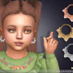 Folium Little Hoop Earrings For Toddlers by feyona at TSR