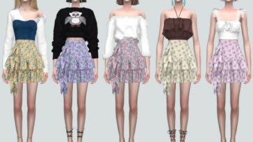 Frill Mini Skirts V3 2 AA M at Marigold