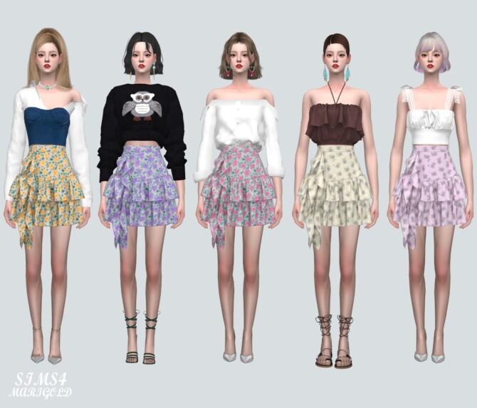 Frill Mini Skirts V3 2 AA M at Marigold