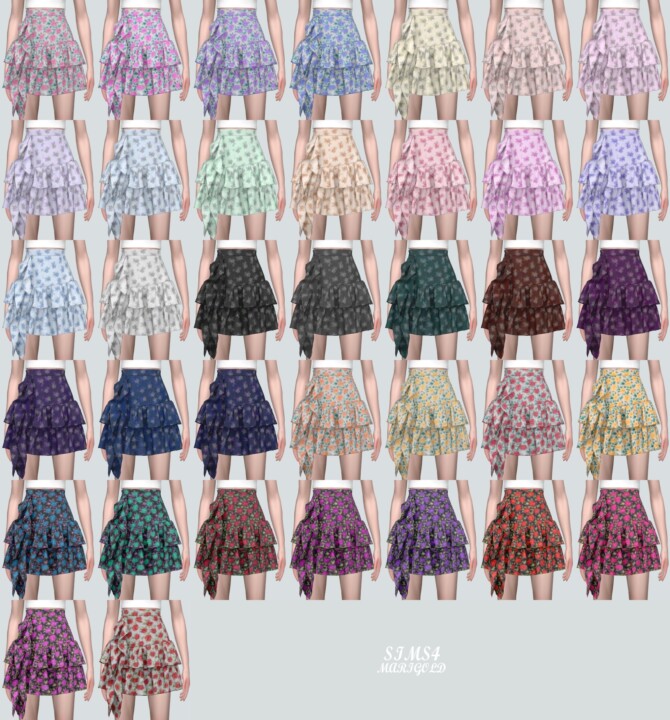 Frill Mini Skirts V3 2 AA M at Marigold