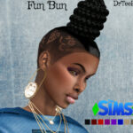 Fun Bun Hairstyle by drteekaycee at TSR