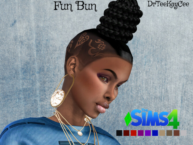 Fun Bun Hairstyle by drteekaycee at TSR