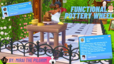 Functional Pottery Wheel by MiraiMayonaka at Mod The Sims 4