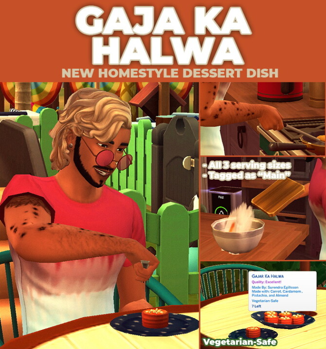 Gaja Ka Halwa Custom Recipe by RobinKLocksley at Mod The Sims 4