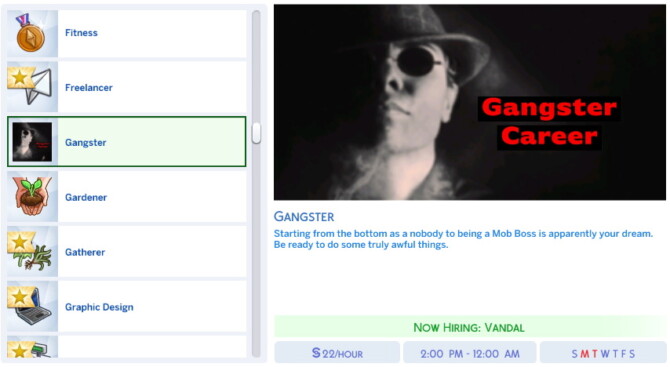 Gangster Career by SimsStories13 at Mod The Sims 4