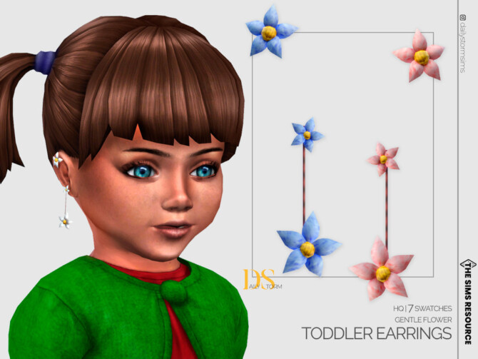 Gentle Flower Earrings Toddler by DailyStorm at TSR