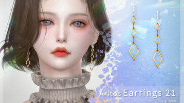 Geometric earrings 21 by Arltos at TSR