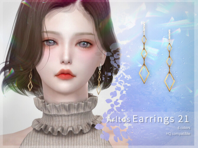 Geometric earrings 21 by Arltos at TSR