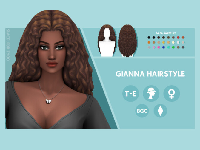 Gianna Hairstyle by simcelebrity00 at TSR