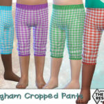 Gingham Cropped Pants by Pelineldis at TSR