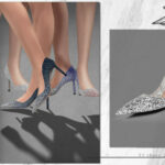 Glittered leather pumps by ZY at TSR