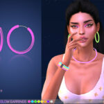 Glow Festival Hoop Earrings by feyona at TSR