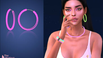 Glow Festival Hoop Earrings by feyona at TSR