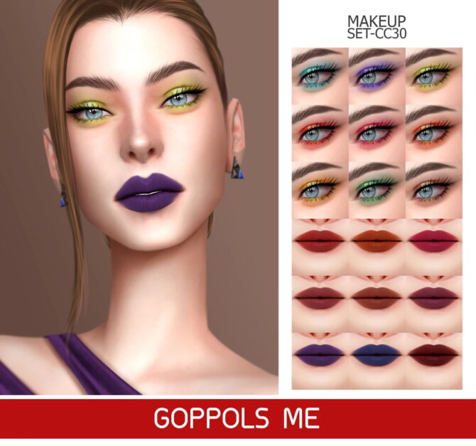 Gold Makeup Set CC30 at GOPPOLS Me