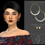 Golden Pearl Earrings by Glitterberryfly at TSR