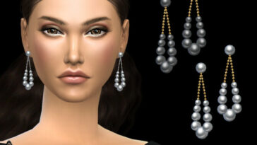 Graduated pearl teardrop earrings by NataliS at TSR