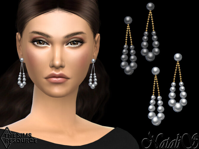 Graduated pearl teardrop earrings by NataliS at TSR