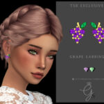 Grape Earrings by Glitterberryfly at TSR