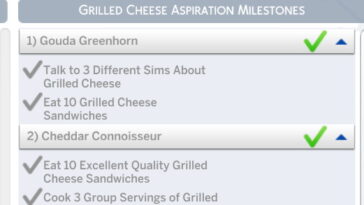 Grilled Cheese Aspiration in CAS by MxPlumbob at Mod The Sims 4