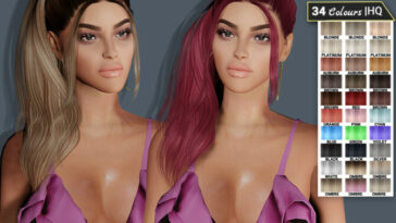 Hairstyle 12 Lidia tail by sims2fanbg at TSR