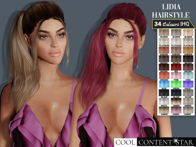 Hairstyle 12 Lidia tail by sims2fanbg at TSR