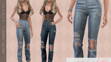 Halle 3D Jeans PipcoxJavaSims Collab at TSR