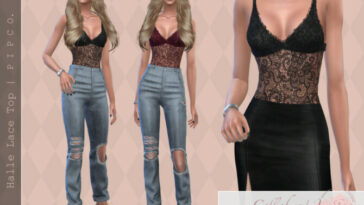 Halle Lace Top PipcoxJavaSims Collab at TSR