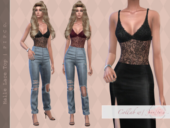 Halle Lace Top PipcoxJavaSims Collab at TSR